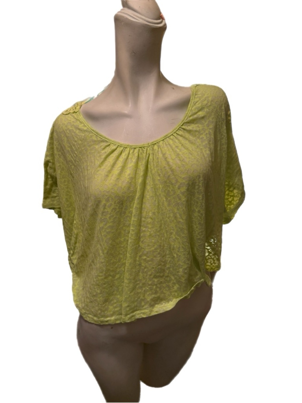 No Boundaries Lime Lace Crop Top